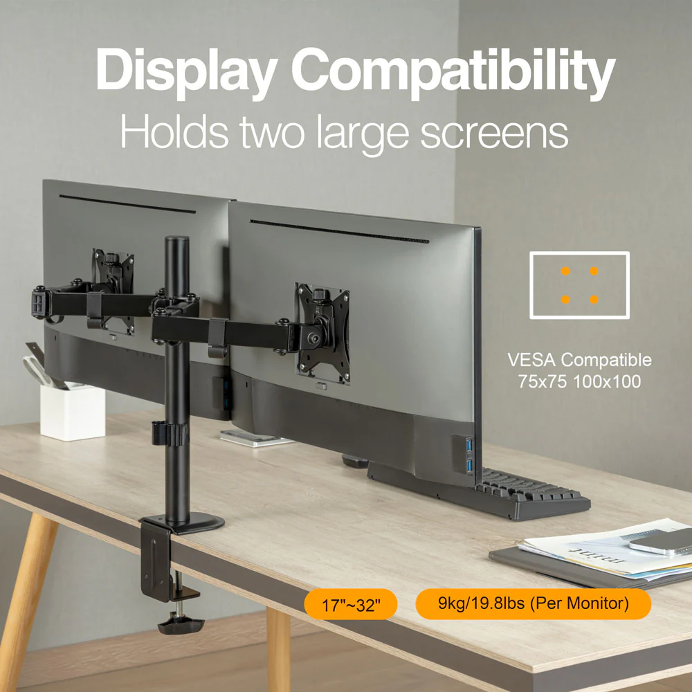 BRACKET ARGOM  32" LED SOPORTE DOBLE DE MONITOR (ARG-BR-1603) - Imagen 3