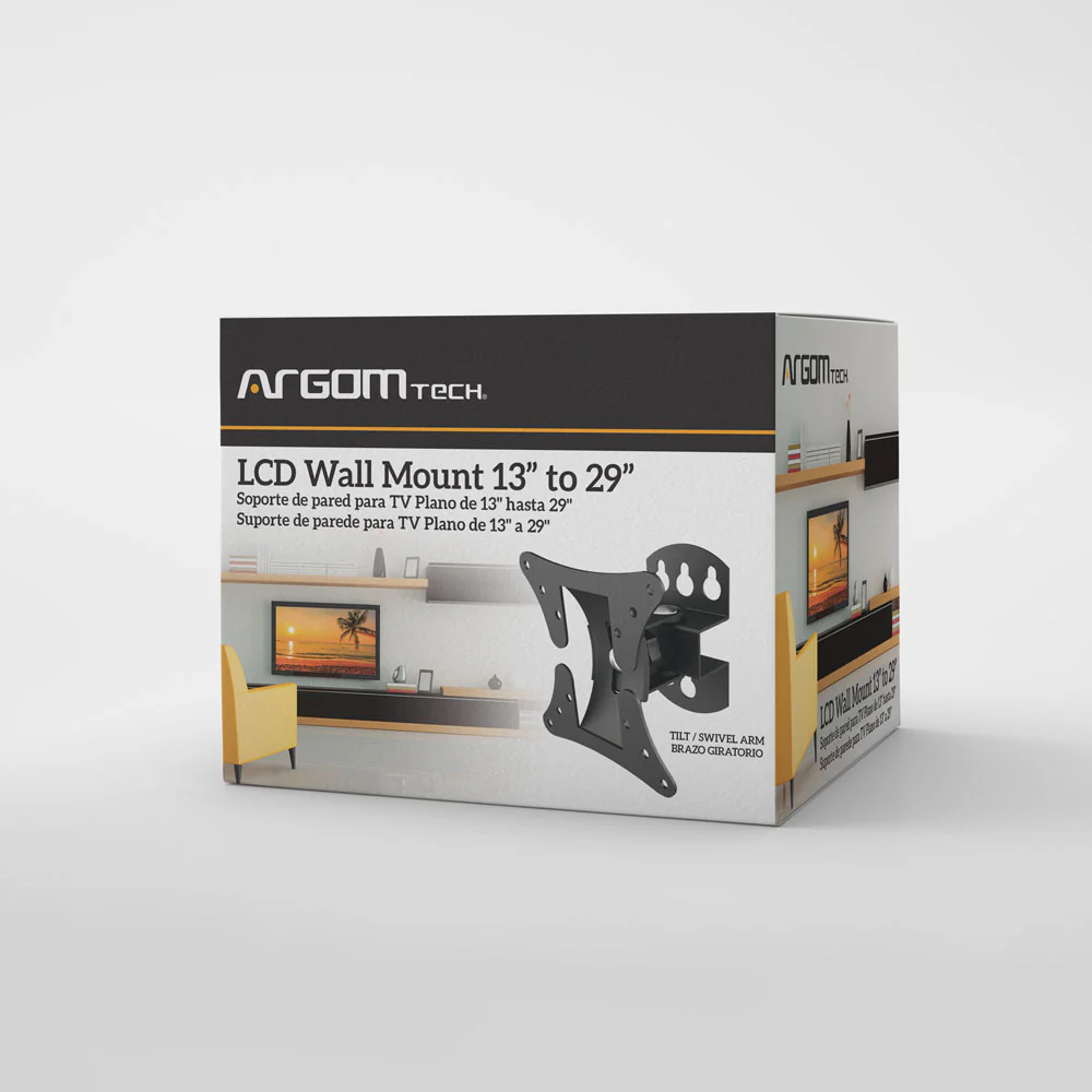 BRACKET ARGOM TV 13"- 29" FLAT PANEL WALL MOUNT FULL MOTION (ARG-BR-0501)