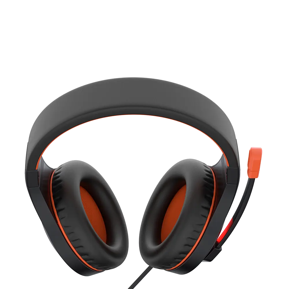 Auriculares estéreo para juegos con micrófono Negro Naranja Ligero Retroiluminado HP021 - Imagen 3