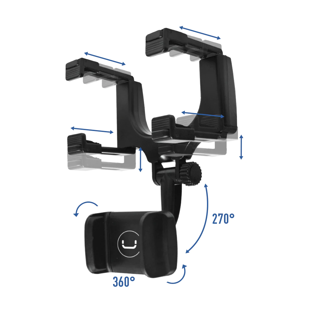 ESPEJO RETROVISOR SOPORTE PARA MÓVIL CH3008BK - Imagen 2