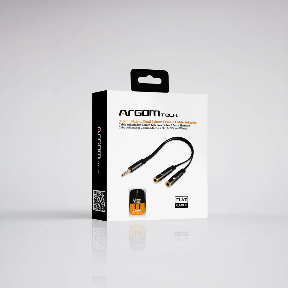 Adaptador de cable macho de 3,5 mm a hembra doble de 3,5 mm