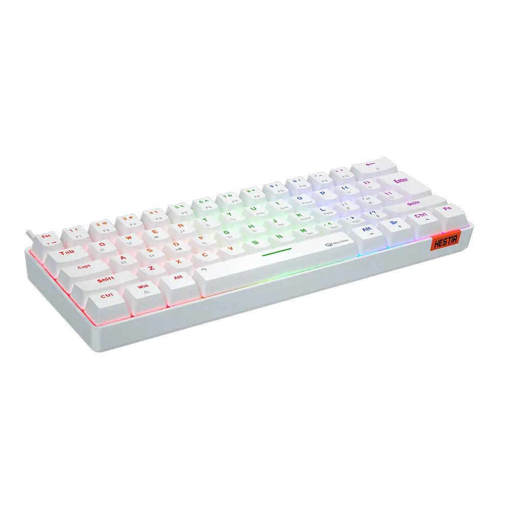 Teclado 60% GAMING KEYBOARD MK005 Blanco