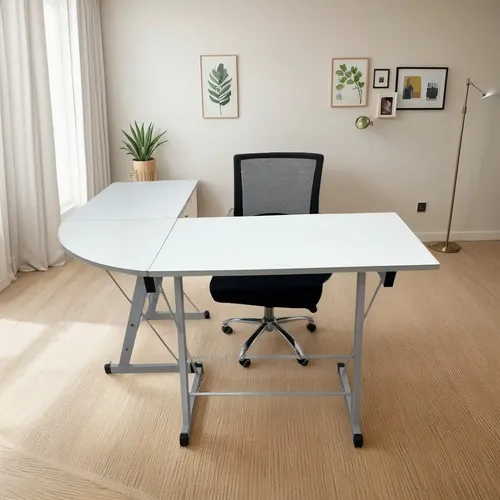 ESCRITORIO NORDICO EN BLANCO TIPO L 